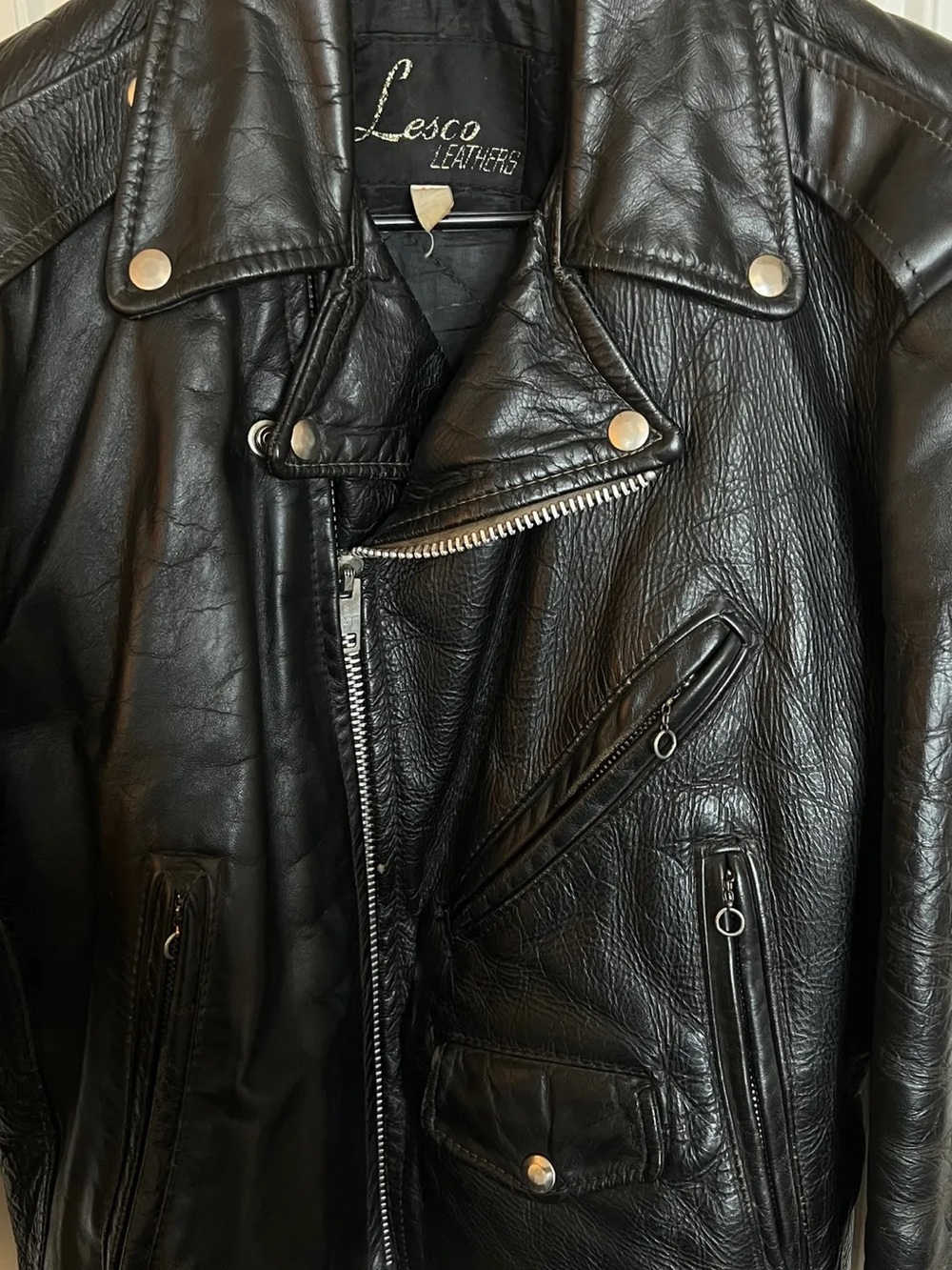 Leather motorcycle jacket - Picture 2 of 5